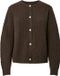 PIECES - PCSILLY LS CABLE CARDIGAN KNIT NOOS BC - Filles - Cardigans - XXL - Hot Fudge