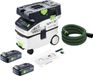 Festool CTLC MIDI I-Basic unité d'aspiration sans fil 36 V (2x 18 V) classe de poussière L + 2x batterie 4,0 Ah - sans chargeur