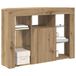 vidaXL TV-meubel LED hoek eiken ambachtelijk 108 x 40 x 68 cm