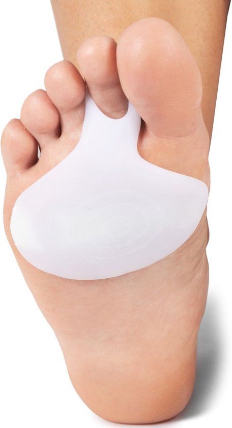 Solelution Voorvoetkussen met Teenring - Softgel - Per Paar - Wit - Maat: One Size