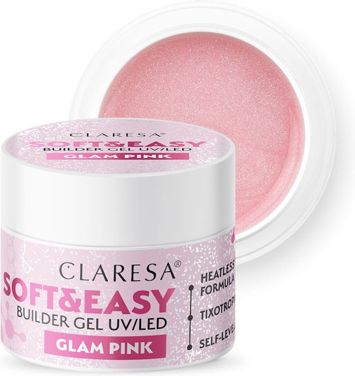 Claresa Keratine Builder Gel Soft & Easy Glam Pink 12gr.