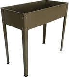 Relaxdays Moestuinbak op poten - 80 x 85 x 40 cm - beige