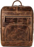GREENBURRY rugzak met laptopvak Vintage Business Backpack Brown bruine