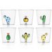 Ichendorf Milano Set van 6 tuimelaars, collectie Desert Plants, 35 cl, borosilicaatglas, handgemaakt