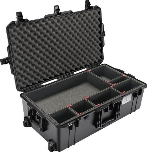 Peli 1615 Air Zwarte Waterdichte Trolley Koffer met TrekPak Interieur