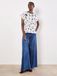 Apricot Geweven T-shirt met botanische bloemenprint