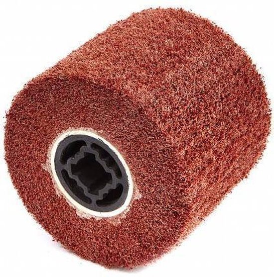 HBM Nylon Web Schuurcylinder voor Satineermachine 100 x 120 mm Grit 80