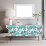 Ambiance Sticker Sticker met tropisch meubelmotief, Toyama design, 60 x 90 cm