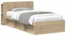 Prolenta Maison Exclusive - Bedframe met opbergruimte, Sonoma-eikenhout, 80 x 200 cm, houtvezel