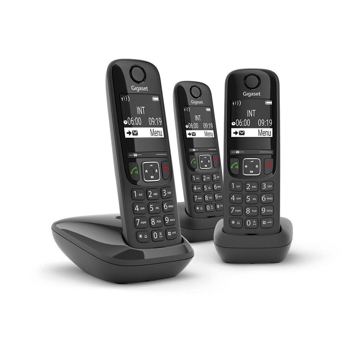 Gigaset AS690 Trio - Zwart - Draadloze telefoon - 3 handsets