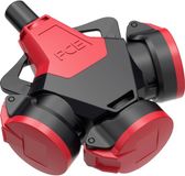 PC Electric 253712-sr5 3-voudige koppeling Rubber 250 V Rood IP54