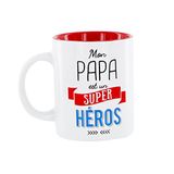 DITES LE AVEC DES MOTS MO0554 Mug Papa M12 Céramique Rouge 12 x 8,20 x 9,70 cm