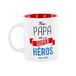 DITES LE AVEC DES MOTS MO0554 Mug Papa M12 Céramique Rouge 12 x 8,20 x 9,70 cm