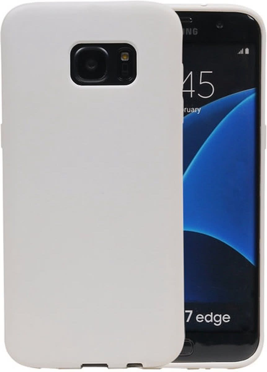 Best Cases Wit Zand TPU back case cover hoesje voor Samsung Galaxy S7 Edge - 8718883792814