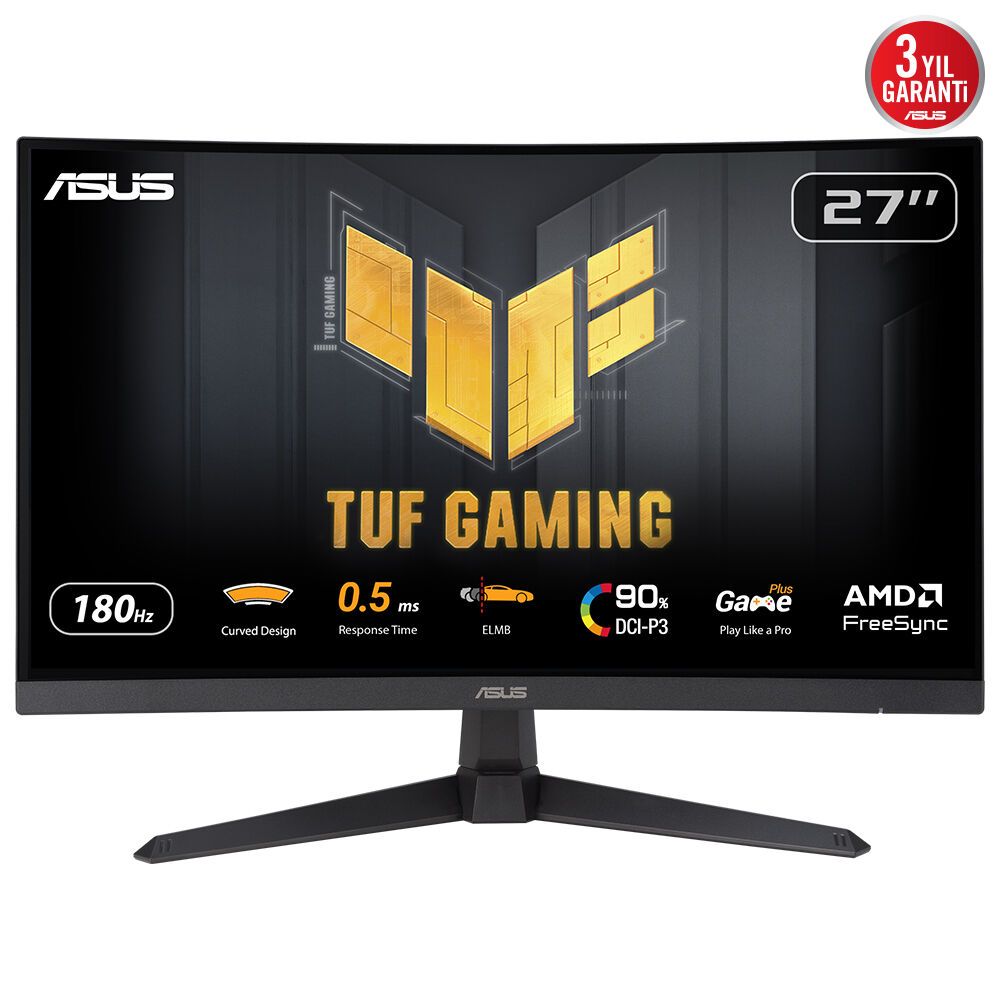 ASUS TUF Gaming VG27WQ3B 27" Curved Gaming Monitor - 180Hz, Quad HD