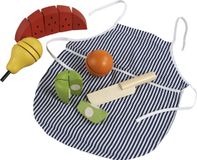 Primi Passi - houten snijfruit set met schort