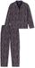 SCHIESSER Pyjama Lang Dames Gebloemd Lange Mouw 100% Katoen Deep Sea Blue Maat 42
