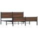 Maison Exclusive - Lit en métal sans matelas, marron, aspect chêne, 183x213 cm