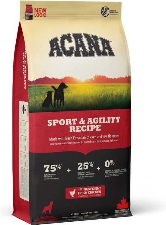 Acana Dog Sport & Agility - 17 KG - Graanvrij - Elke levensfase - Vis & Kip