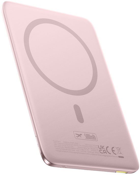 Baseus PicoGo AM41 - Powerbank - 5000mAh - USB-C MagSafe - Roze