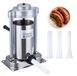 RVS 304 - Capacité 2 L - Remplisseuse de saucisses verticale manuelle