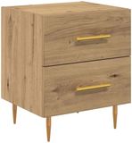 vidaXL Nachtkastje Artisan Eiken 40 x 35 x 47,5 cm Bewerkt hout