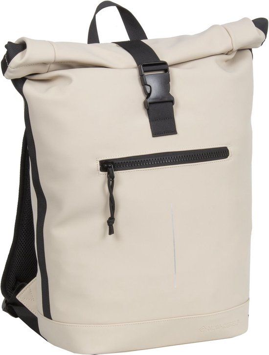 New Rebels Mart New York Beige 21L Rolltop Waterafstotend Laptop 15.6 inch Rugtas