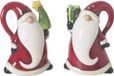 Excelsa Santa Claus Zout- en peperstrooierset, keramiek, rood, 6 x 4,5 x 8 cm, 2 stuks
