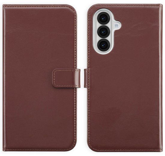 Selencia Bookcase Echt Leer Bruin Samsung Galaxy A36 / A56