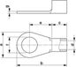 Phoenix Contact 3240102 cosse à œillet sans isolation section transversale (max.): 25 mm² diamètre de la tige: 10.5 mm non isolé métal 100 pièce(s) package
