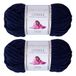 Utopia Crafts Cuddle Super Chunky Chenille Soft Yarn for Knitting and Crochet 2x 100g (Midnight Blue)