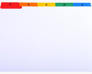 Exacompta A5 White Cardboard Index Tabs - 25 Tabs