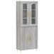 vidaXL Hoge kast, grijs Sonoma, 69,5 x 34 x 180 cm, houtvezel