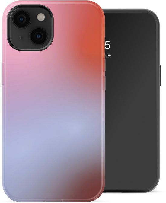 Selencia Hoesje - Geschikt voor Apple iPhone 14 - Backcover geschikt voor MagSafe - Gradient Soft Blush