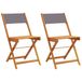VidaXL Tuinstoel Terras Acaciahout, Polyester Antraciet