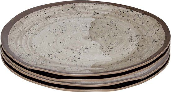 Bo-Camp Halo Ontbijtbord - 4 Stuks - Melamine - Beige