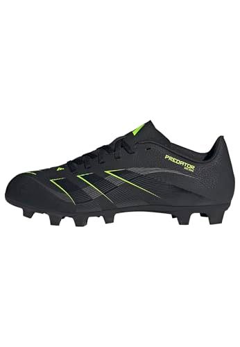 adidas Predator Club Firm Ground/Multi Ground Football Boots, Core Black/Carbon/Lucid Lemon, 46 EU