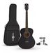 Gear4music Akoestische Studiegitaar (LH) & Accessoireset, Zwart