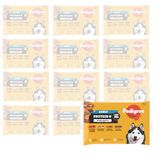 Pedigree Hondenportiezakje Protein Plus met stukjes in gelei voor volwassen honden, 4 x 12 x 85 g