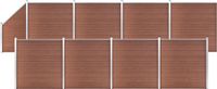 vidaXL Schuttingset - Composiet - Bruin - 1484x186 cm