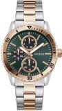 Guess Velocity Quartz Analoog Horloge Zilverkleurig En Roségoudkleurig Kast Gemaakt Van 100% Roestvrij Staal En Een Band Van 100% Roestvrij Staal 43 GW1061G1, GW1061G2, GW1061G6, GW1061G7