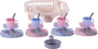 Cavallino Servies met Afwasrek Roze, 30dlg.