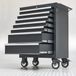 Datona® Gereedschapswagen 7 lades met quick lock - Zwart