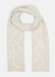 s.Oliver Sjaal met pailletten en patroon lichtbeige Polyester