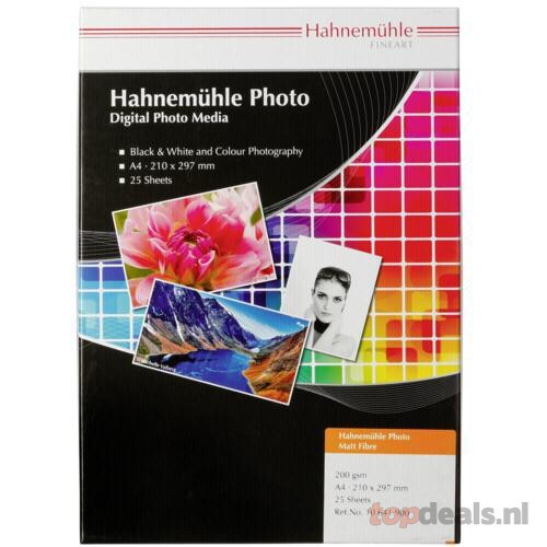 hahnemühle Photo Mat Fibre A 4 warmwit 200 g 25 Vel