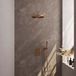 Brauer Copper Edition Thermostatische Regendoucheset Inbouw - Hoofddouche 30 cm - Gebogen Wandarm - 3 Weg - Handdouche Staaf - Doucheslang - Wandaansluitbocht
