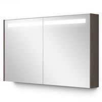 Maxaro Spiegelkast Met Verlichting Modulo 120x70cm Donkerbruin Eiken
