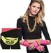 Merkloos Foute 80s/90s Party Verkleed Set Dames Fluor Geel
