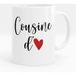 Tasse - Tasse Personnalisée - Cousine D'Amour - Tasse Noire