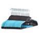 Amazon Basics - 30 stuks duurzame kunststof kleerhangers, met antislip rubberen coating en horizontale brug, blauw